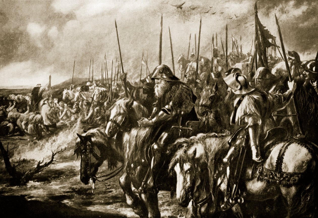La mattina della battaglia di Agincourt, 1415 da John Gilbert