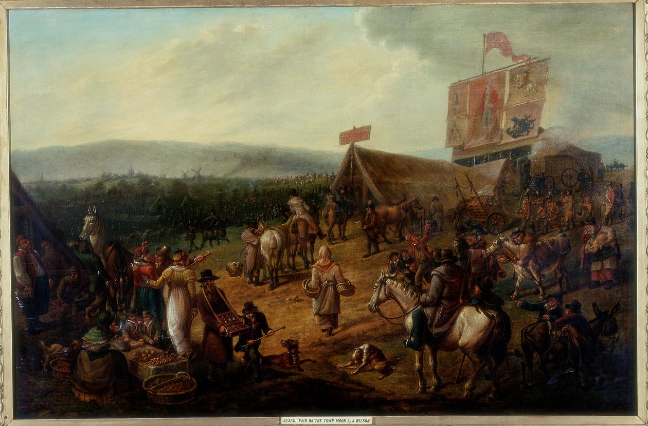 Fiera sul Town Moor, Newcastle, c.1810 da John Glen Wilson