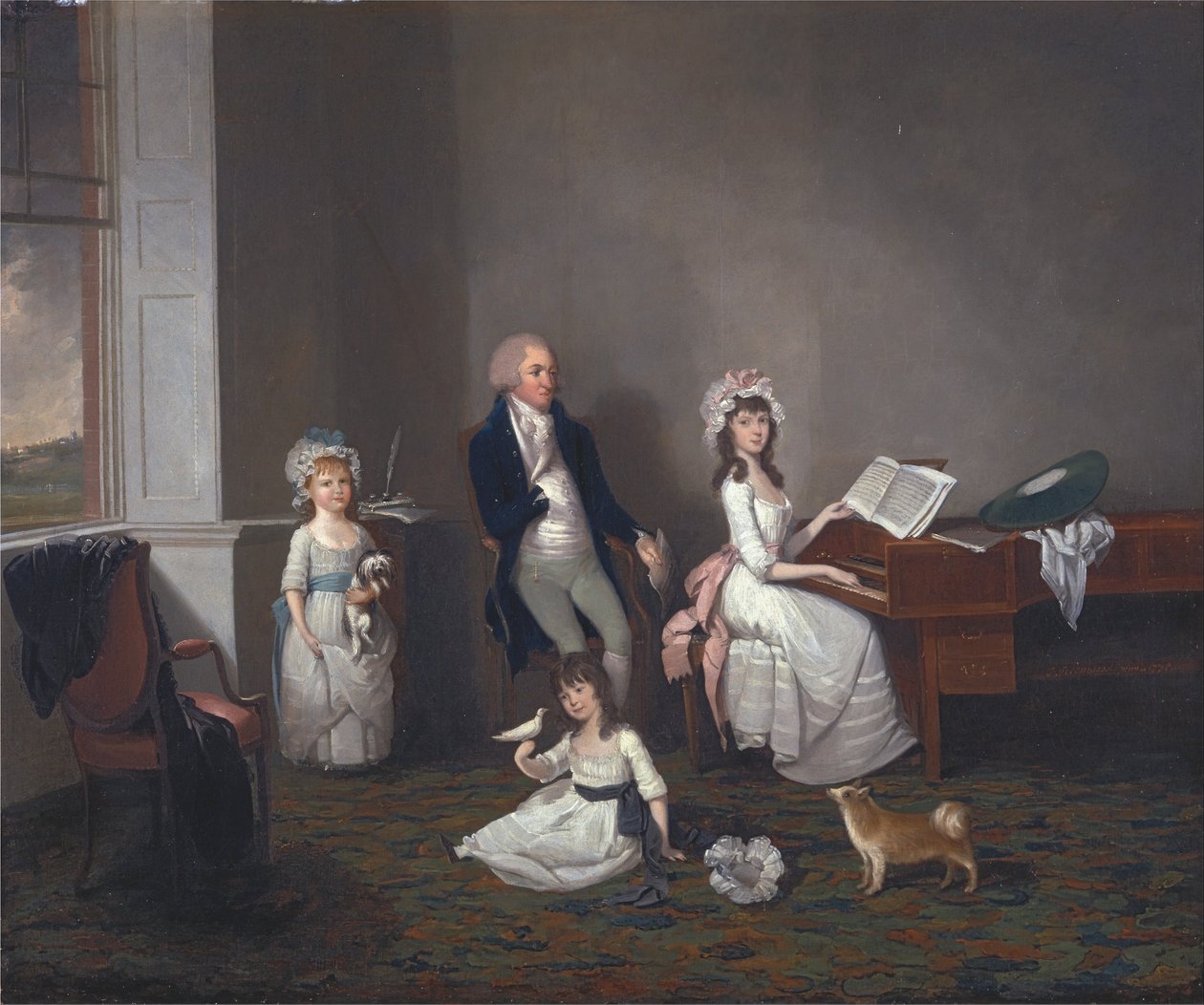 John Richard Comyns di Hylands, Essex, con le Sue Figlie da John Greenwood