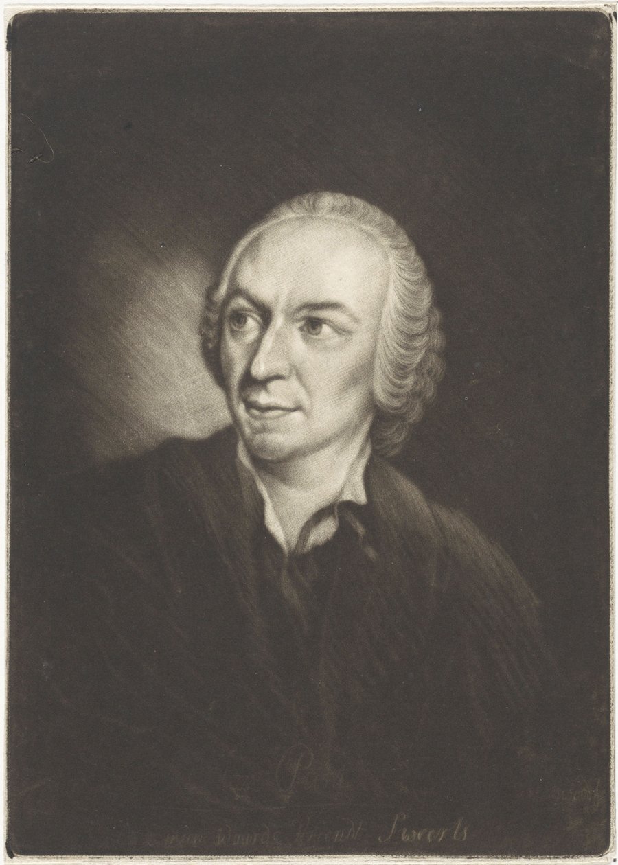 Ritratto del pittore Jan Punt (mezzotinto) da John Greenwood