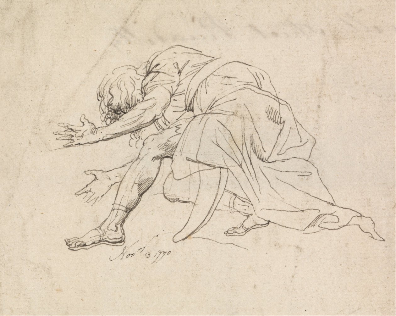 Un uomo in ginocchio da John Hamilton Mortimer