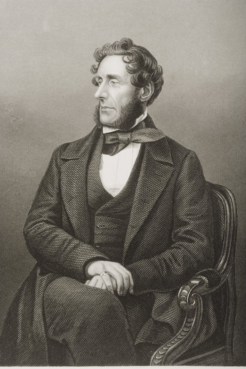 Anthony Ashley Cooper, 7° conte di Shaftesbury, inciso da D.J. Pound da una fotografia, da 