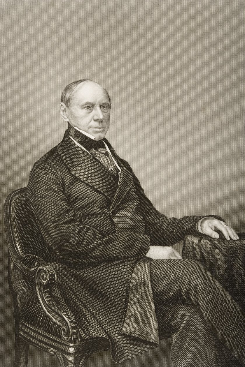 Conte Ernst Philipp Brunnow (1797-1875) inciso da D.J. Pound da una fotografia, da 