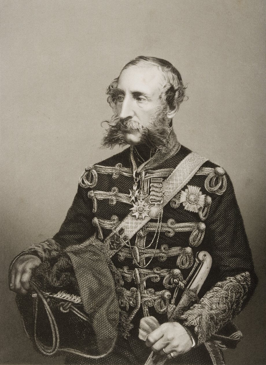 James Thomas Brudenell (1797-1868) 7° Conte di Cardigan, inciso da D.J. Pound da una fotografia, da 