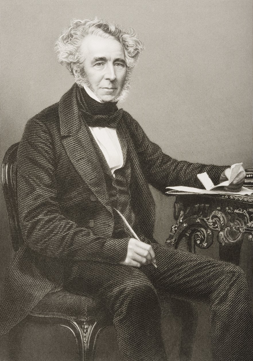 James William Gilbart (1794-1863) inciso da D.J. Pound da una fotografia, da 