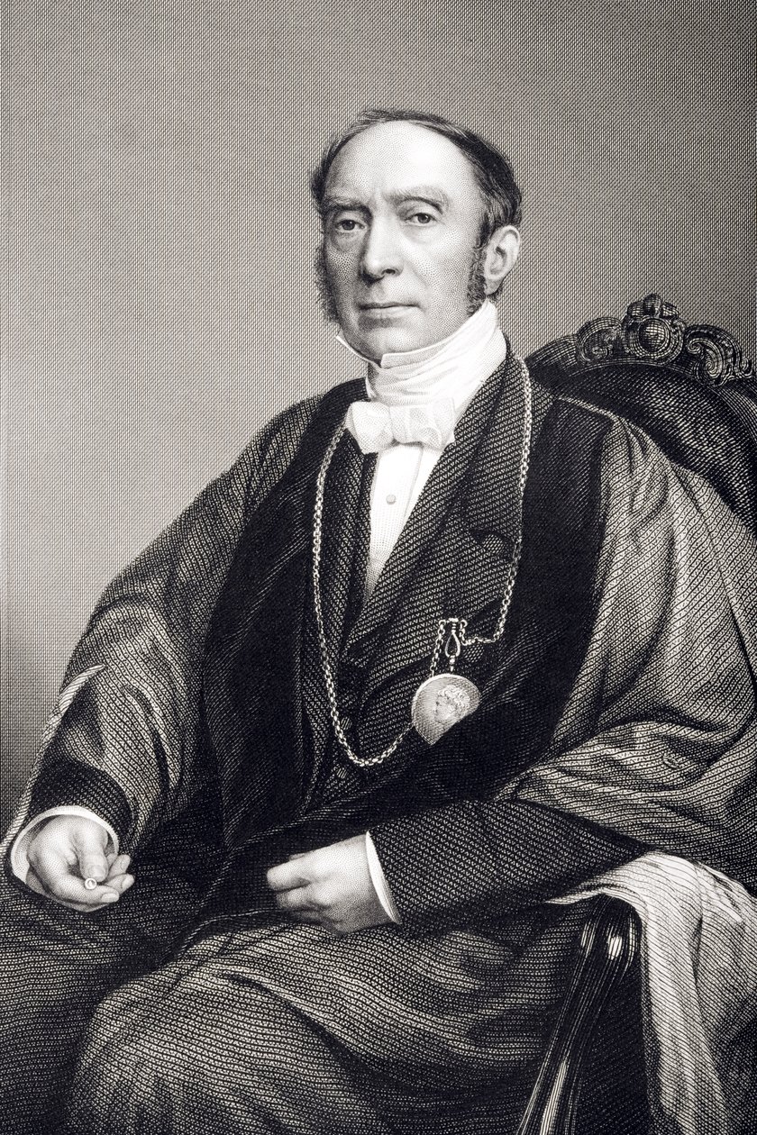 Sir Charles Locke Eastlake (1793-1865) inciso da D.J. Pound da una fotografia, da 