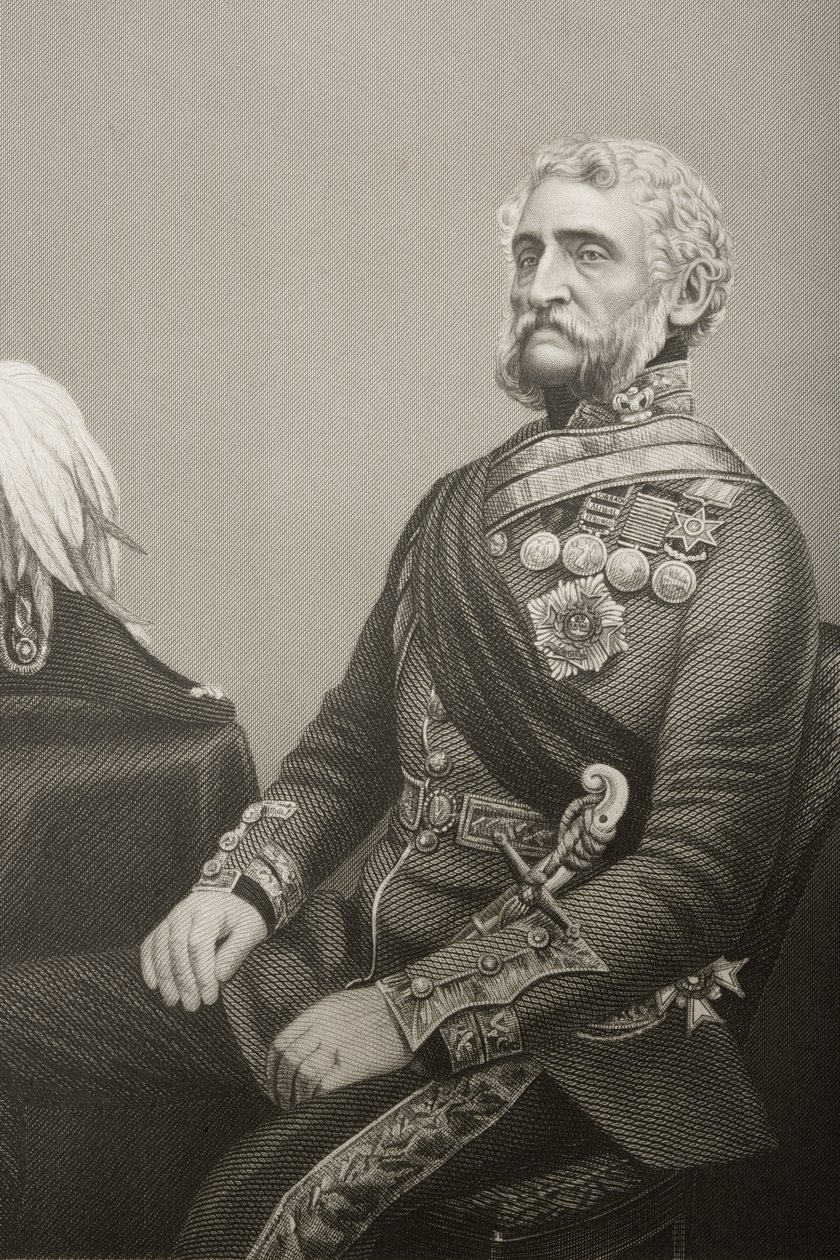 Sir George Harry Wakelyn Smith (1787-1860) inciso da D.J. Pound da una fotografia, da 