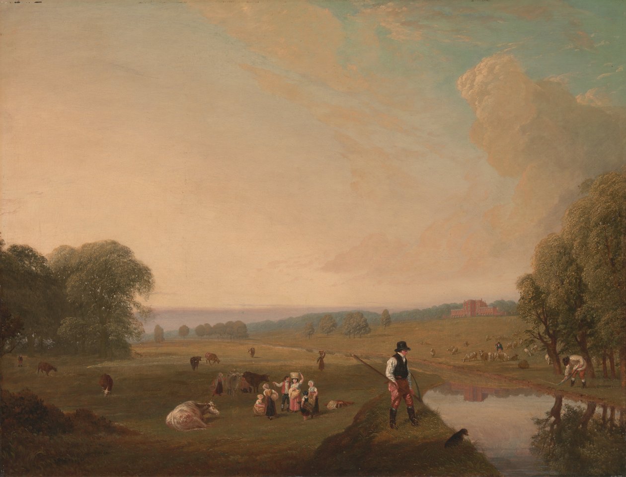 Veduta di Theobalds Park, Hertfordshire da John James Chalon