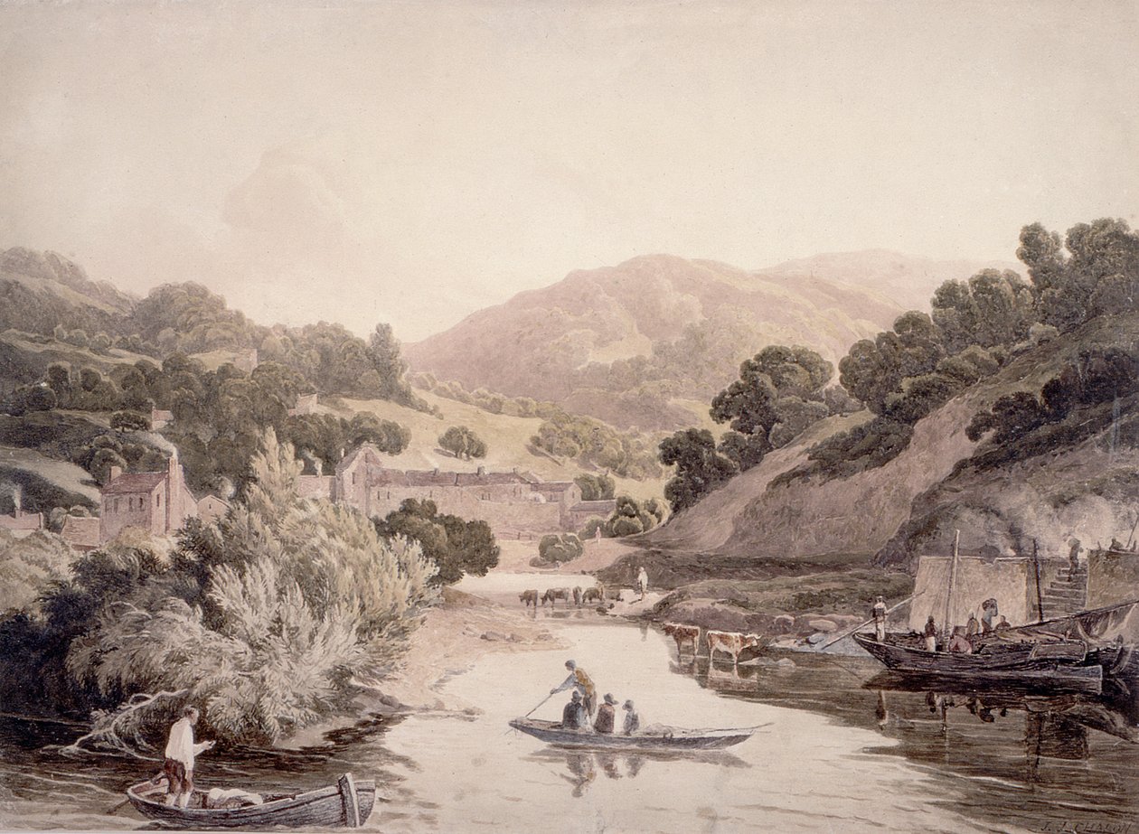 Scena fluviale nel Devonshire da John James Chalon