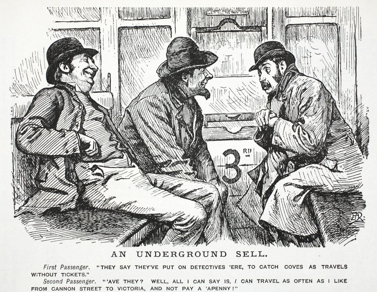 Una vendita sotterranea da John Leech