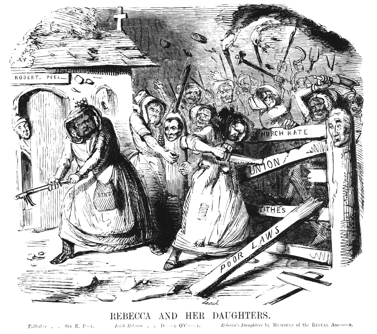 Rebecca e le sue figlie da John Leech