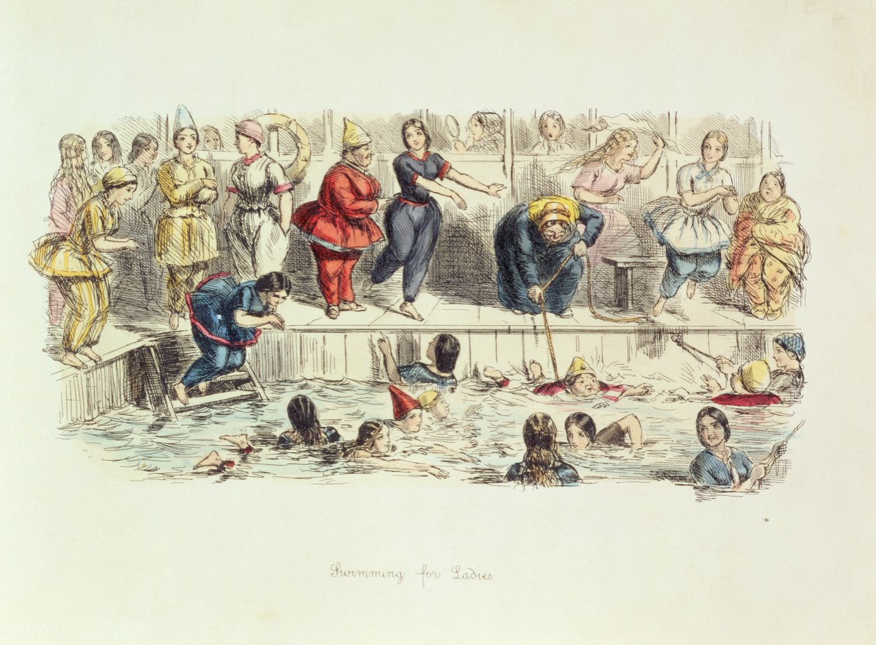 Nuoto per signore, 1844 da John Leech