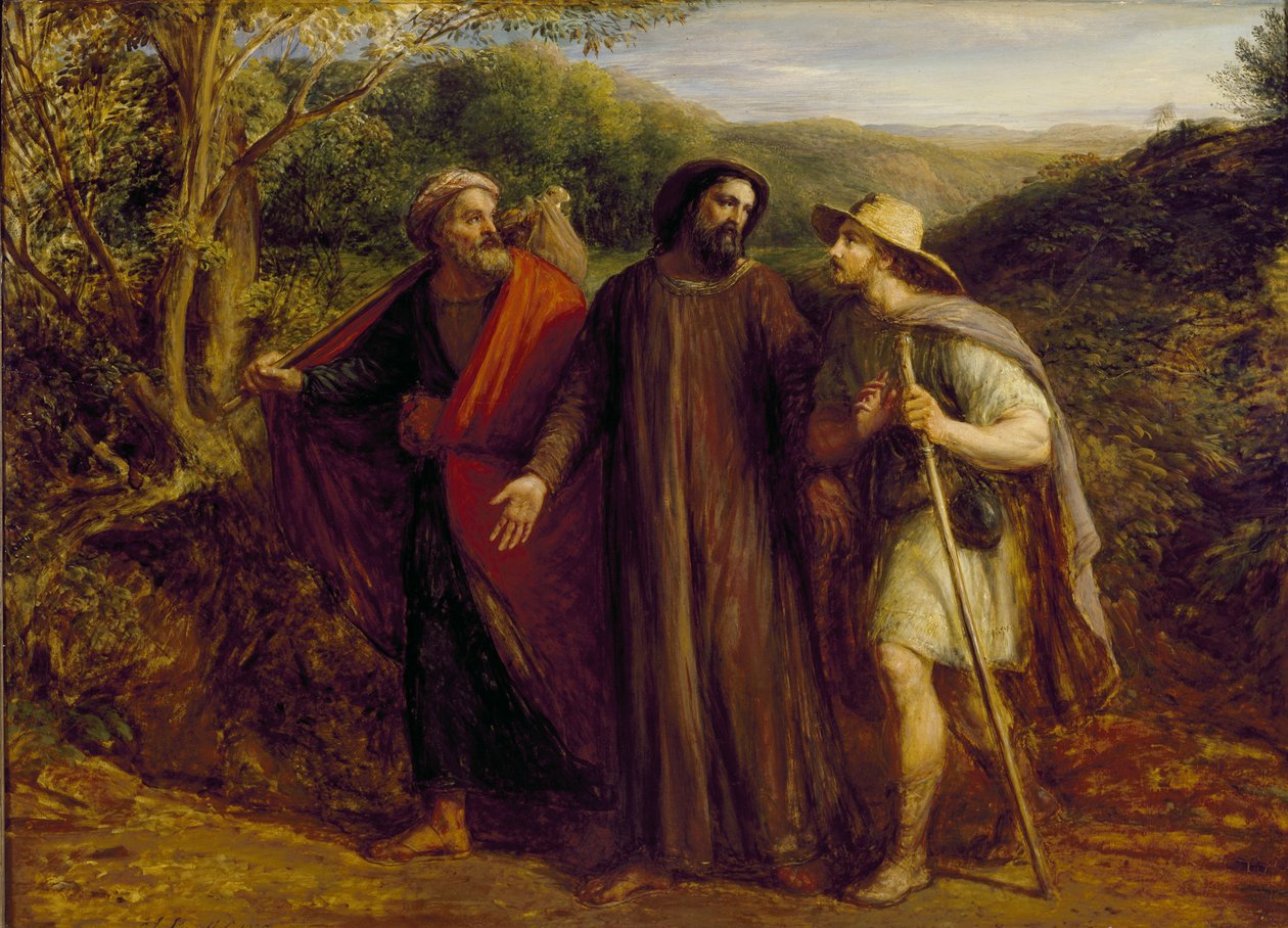 Apparizione di Cristo ai due discepoli in cammino verso Emmaus, 1835 da John Linnell