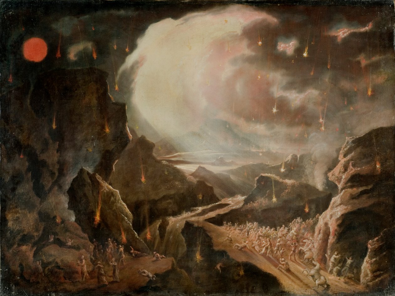 Scena di distruzione biblica da John Martin