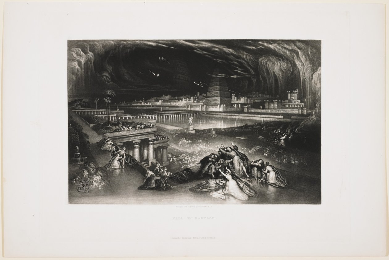 La caduta di Babilonia, 1826 da John Martin