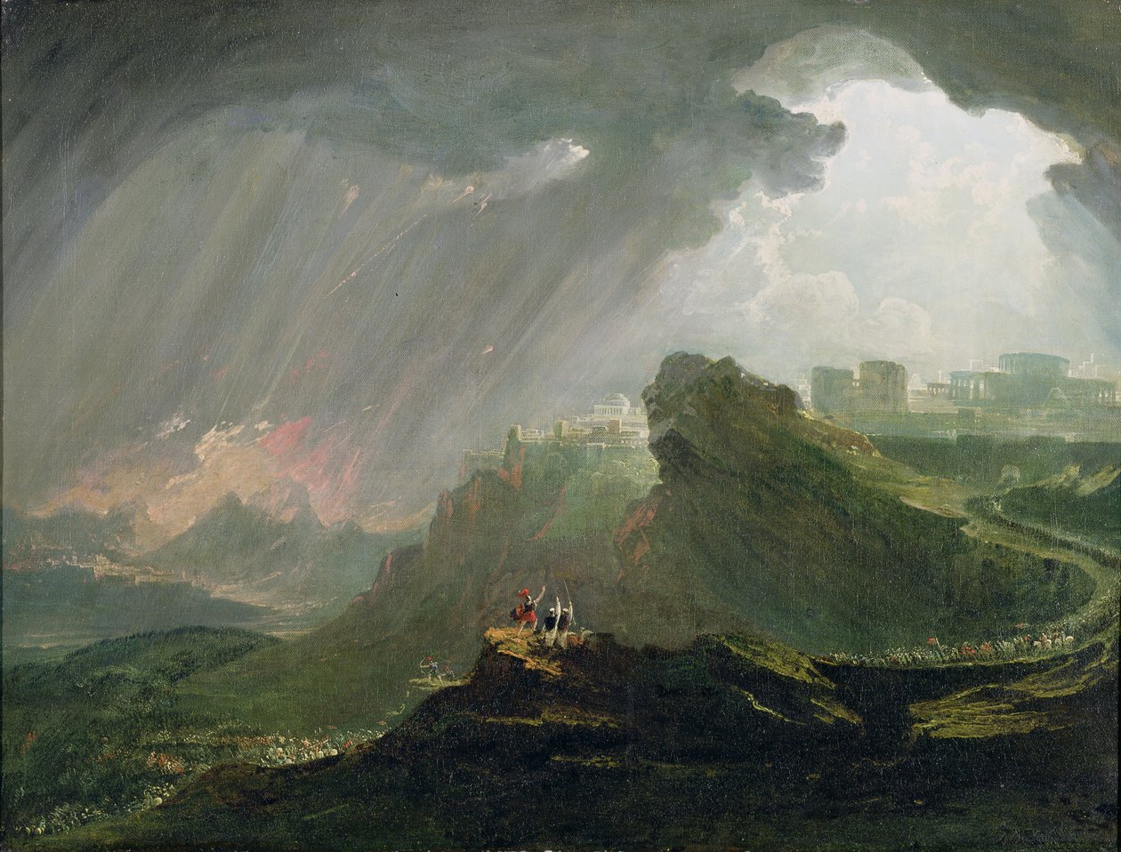 Giosuè Comanda al Sole di Fermarsi su Gabaon, c.1840 da John Martin