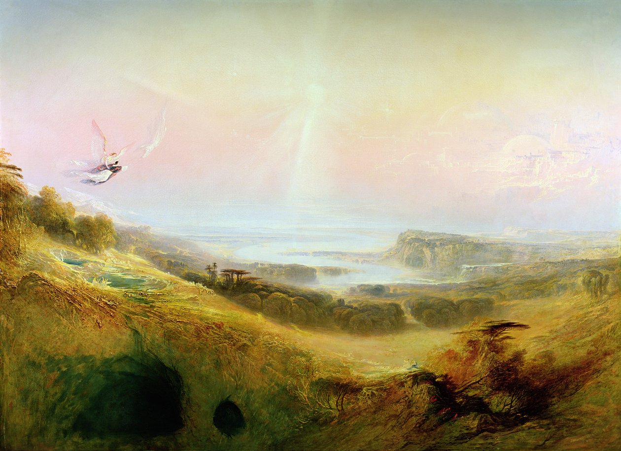 La città celeste e il fiume della beatitudine, 1841 da John Martin