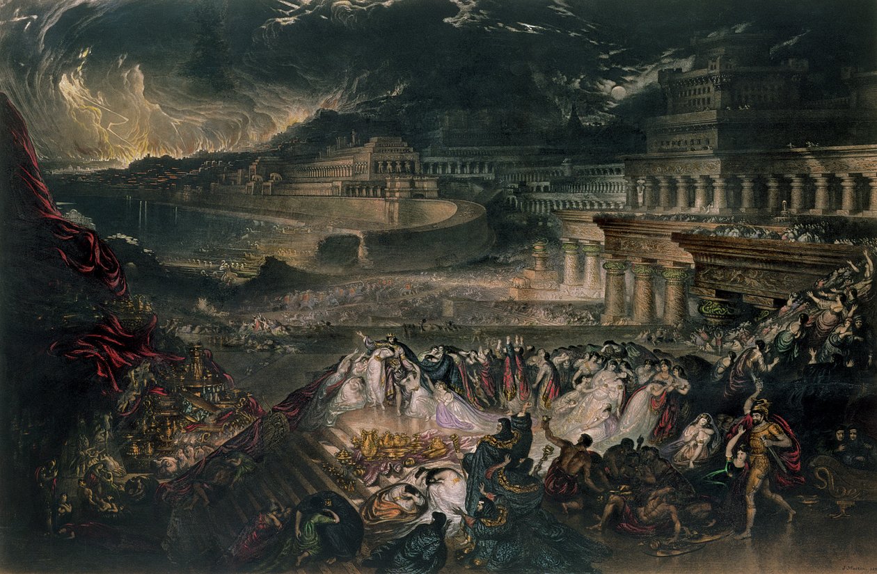 La Caduta di Ninive (stampa) da John Martin