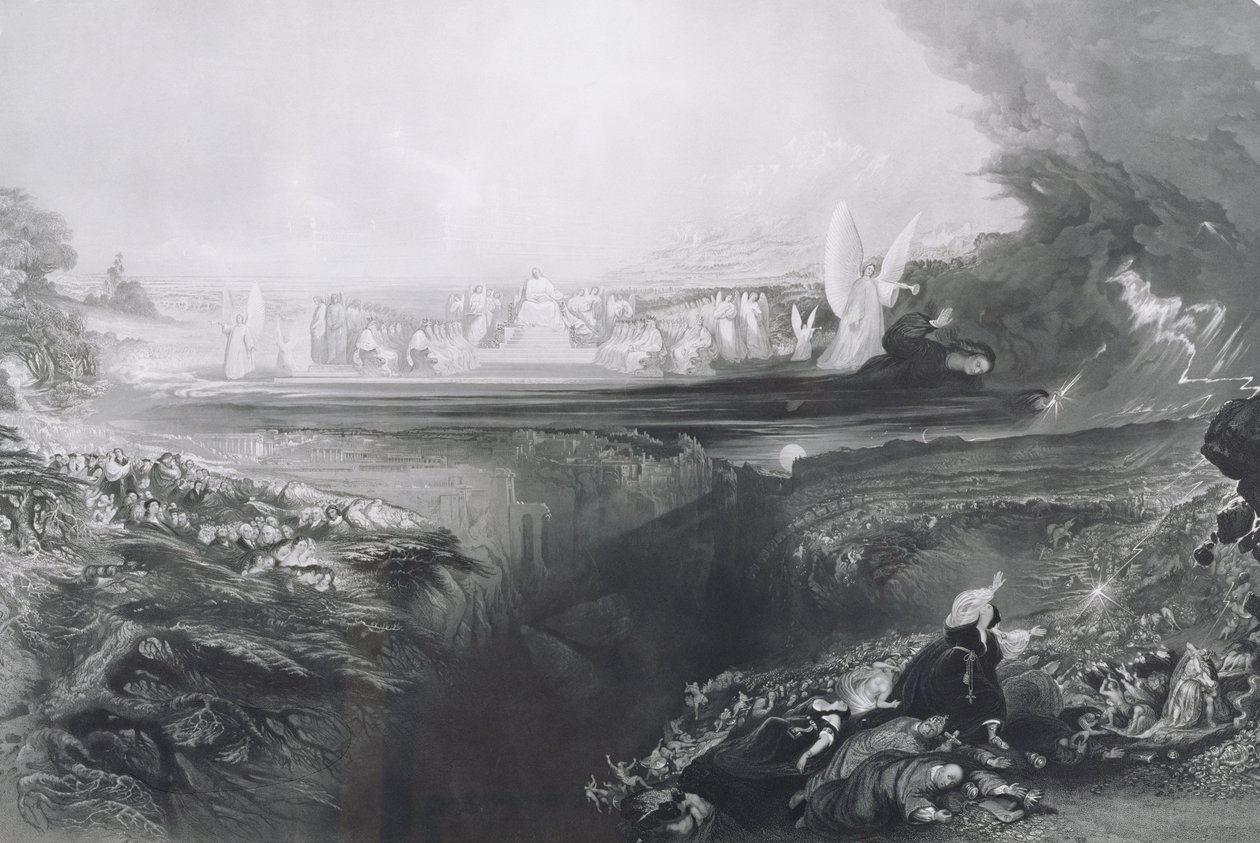 Il Giudizio Universale, inciso da Charles Mottram (1807-76) pub. da Thomas McLean, 1856 da John Martin