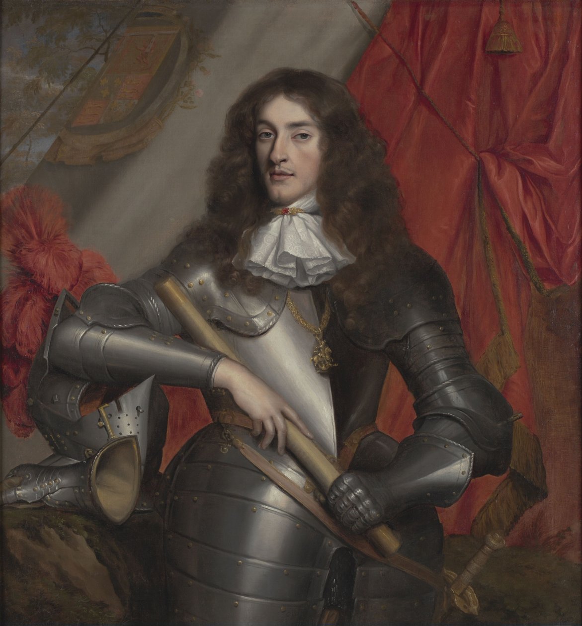 Ritratto di Re Giacomo II e VII in armatura come Duca di York (1633-1701) da John Michael Wright