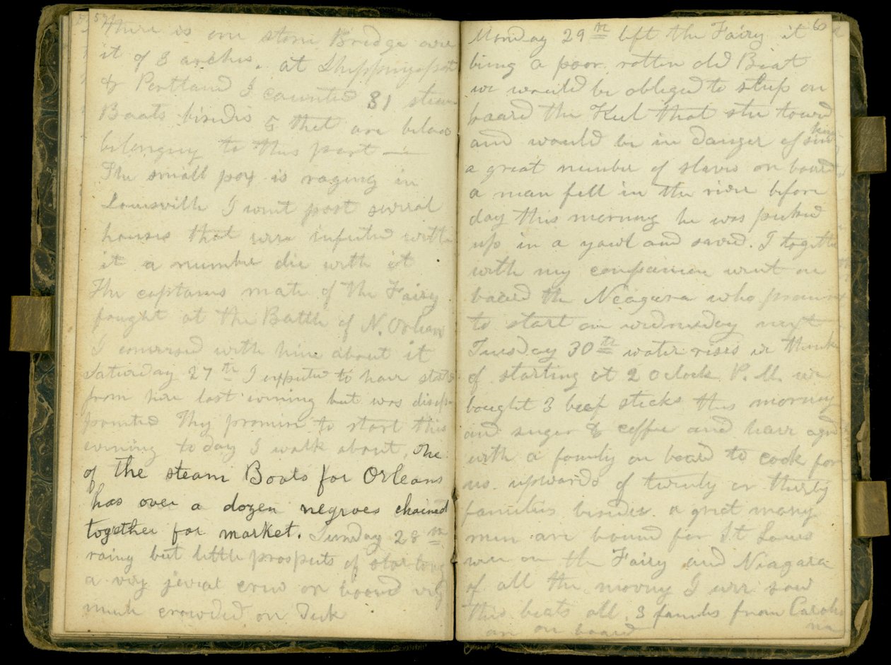 Pagine dal diario di John Montgomery Roberts, uno dei primi coloni a Morton, Illinois, 1830-86 da John Montgomery Roberts
