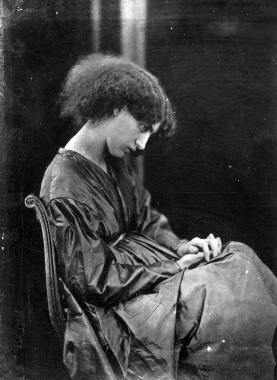Jane Morris, posata da Dante Gabriel Rossetti, 1865 da John R. Parsons