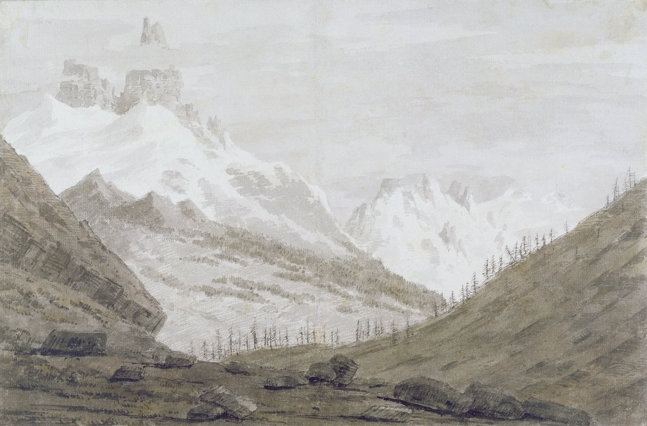 Tra Chamonix e Martigny, 1776 da John Robert Cozens