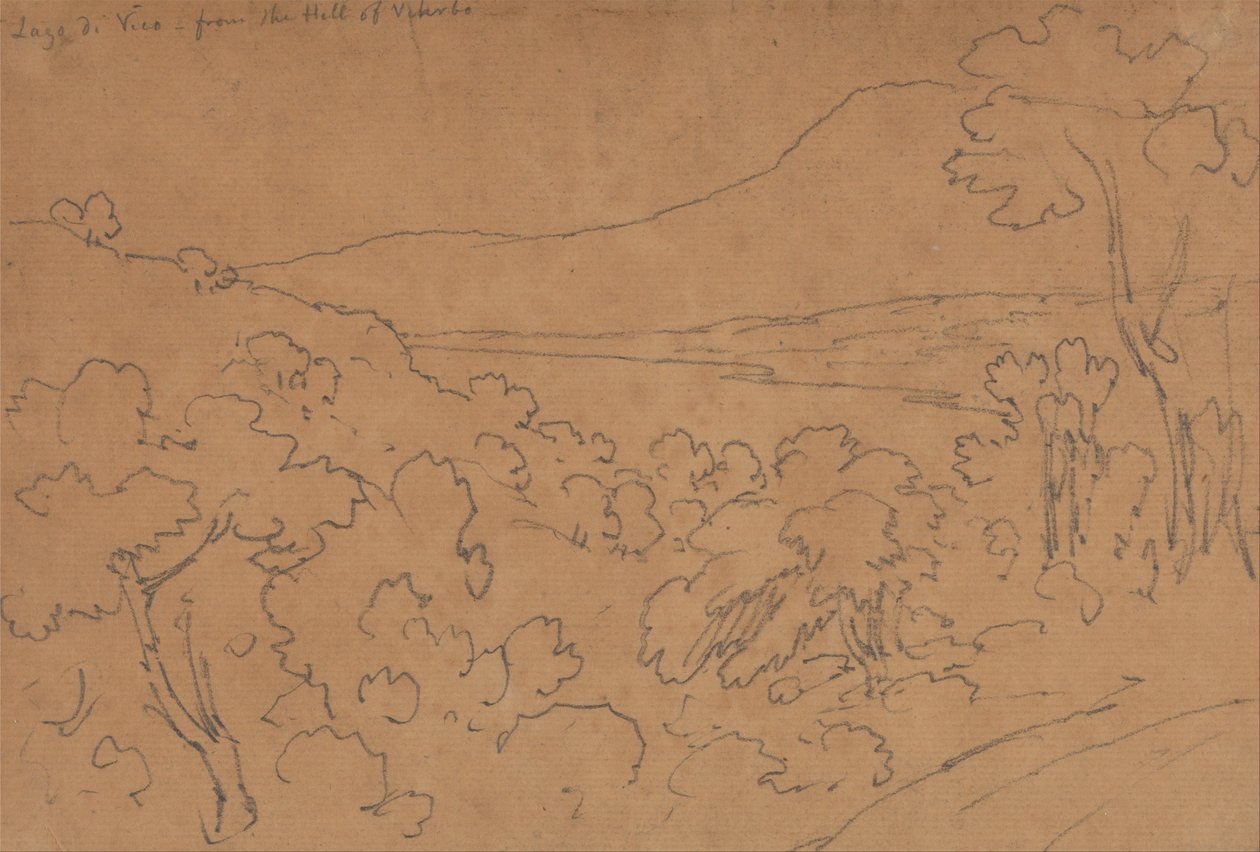 Lago di Vico dalla collina di Viterbo da John Robert Cozens