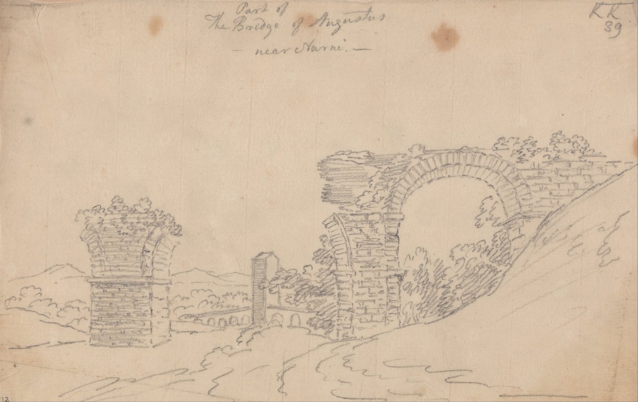 Il ponte di Augusto vicino a Narni da John Robert Cozens