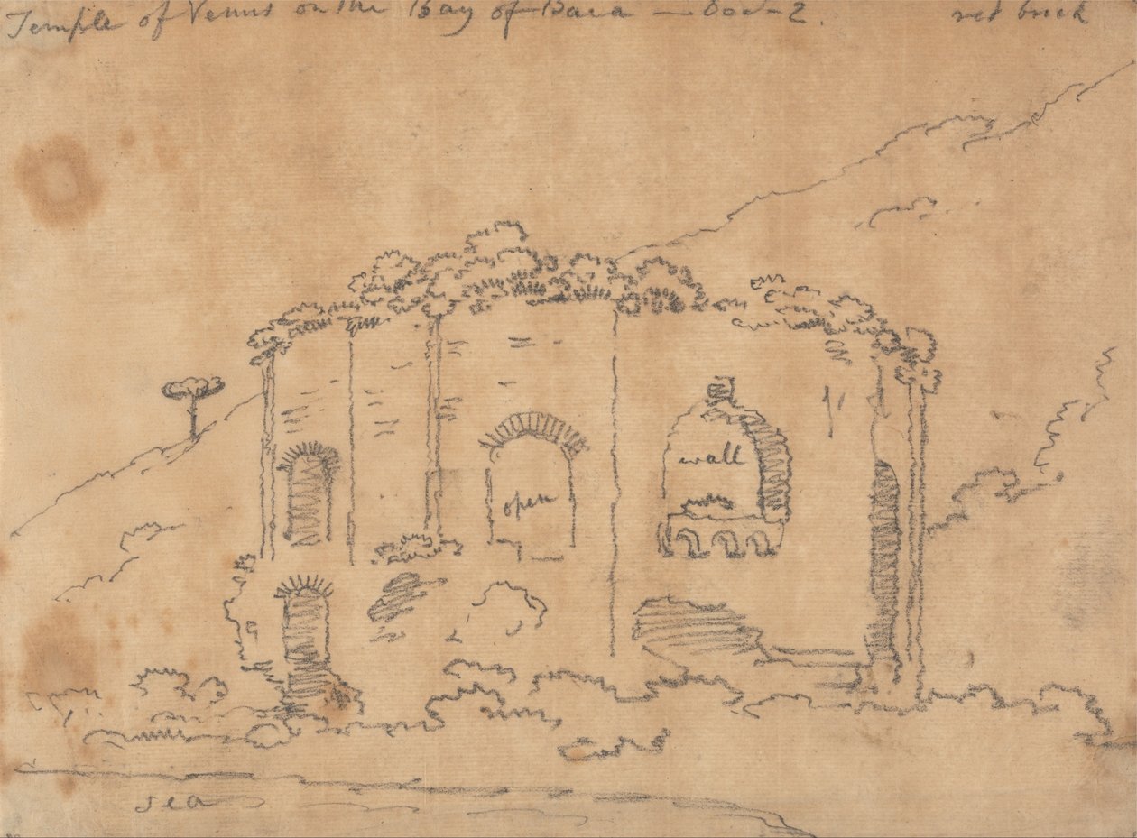 Il Tempio di Venere sulla Baia di Baia, 2 dicembre da John Robert Cozens