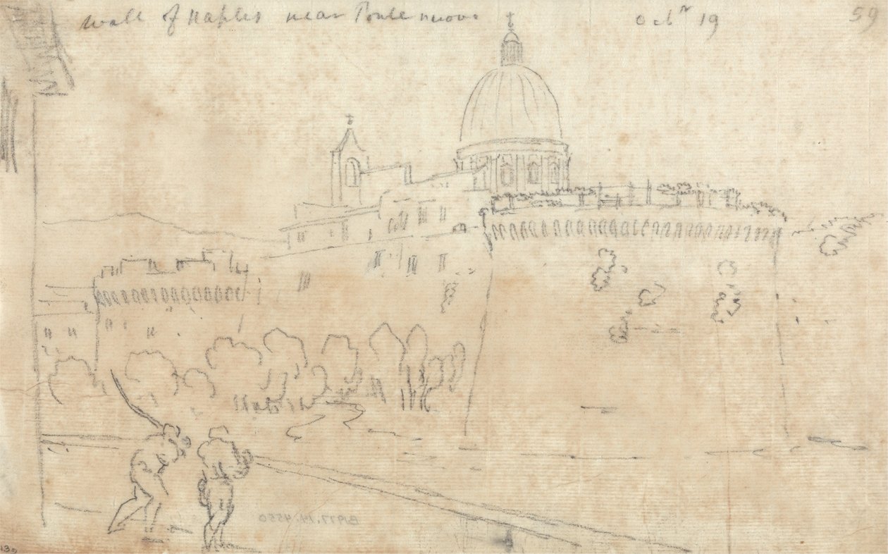 Il muro di Napoli vicino a Ponte Nuovo da John Robert Cozens