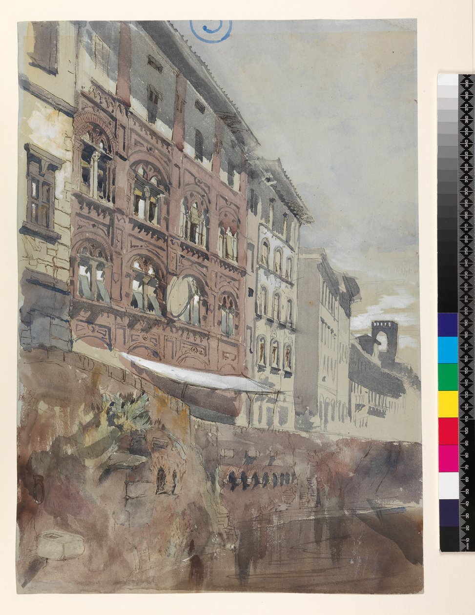 No.1590 Palazzo Agostini, Pisa, 1845 da John Ruskin