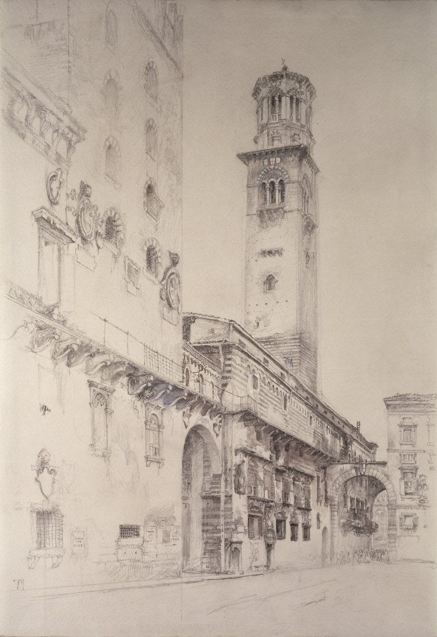 Piazza dei Signori, Verona, XIX secolo da John Ruskin