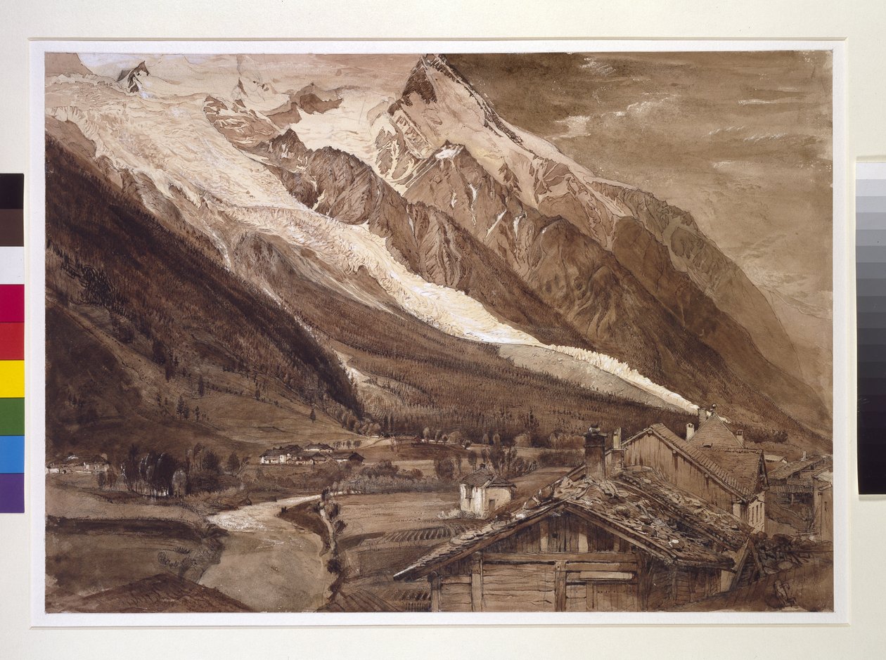 Recto: Il ghiacciaio des Bossons, Chamonix, giugno 1849 da John Ruskin