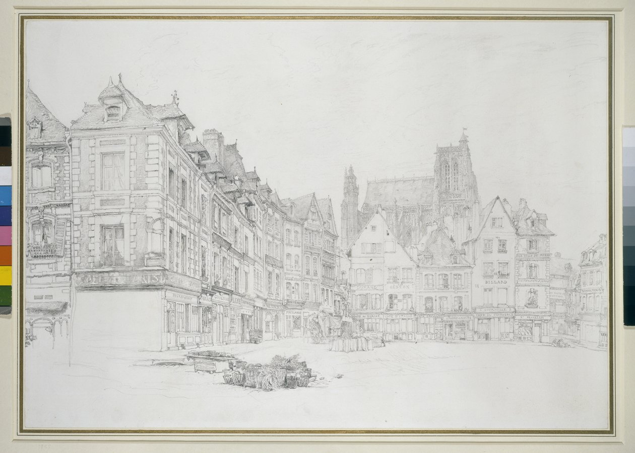 Studio per dettaglio del mercato di Abbeville da John Ruskin