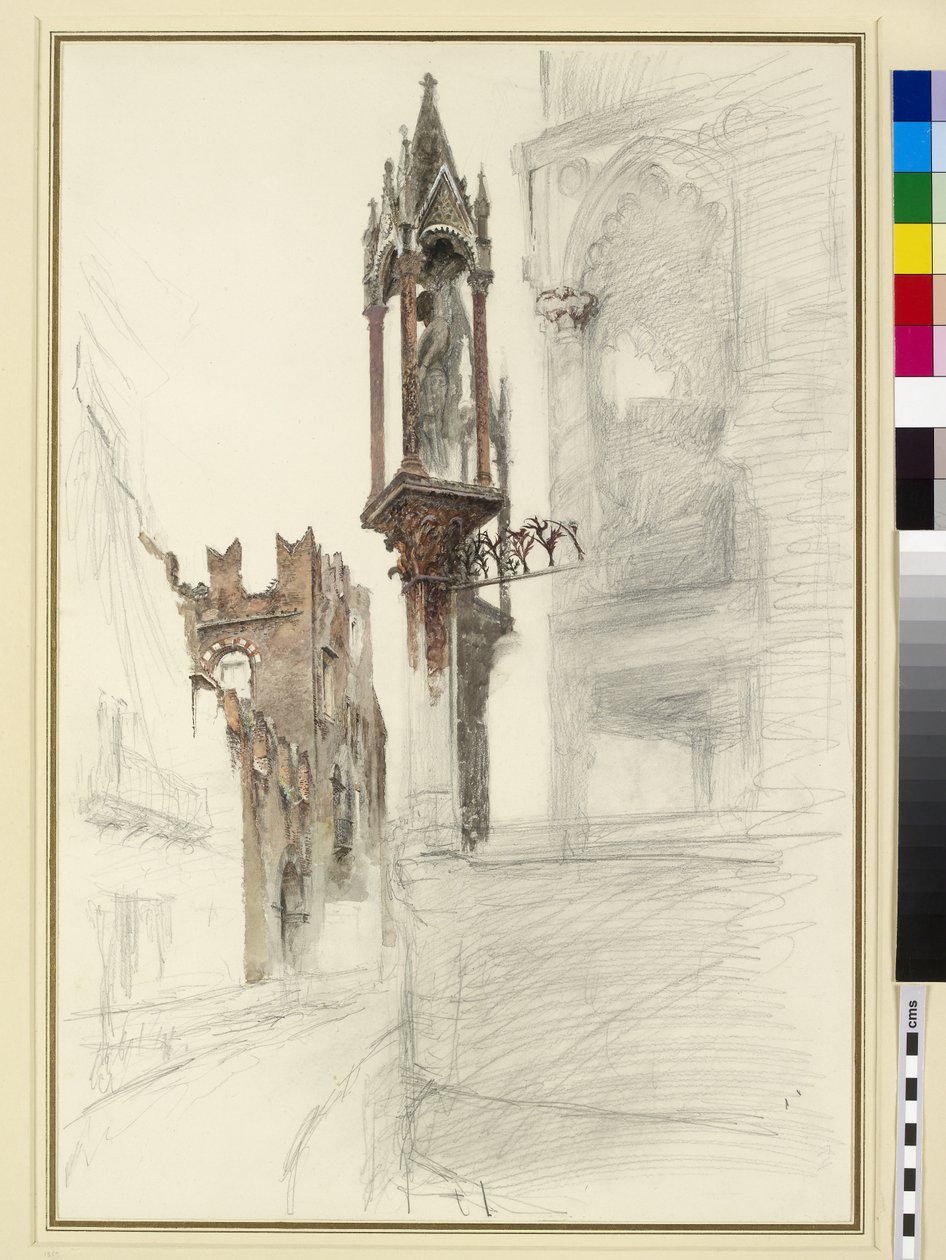 La tomba di Cansignorio (d.1375), Santa Maria Antica, Verona da John Ruskin