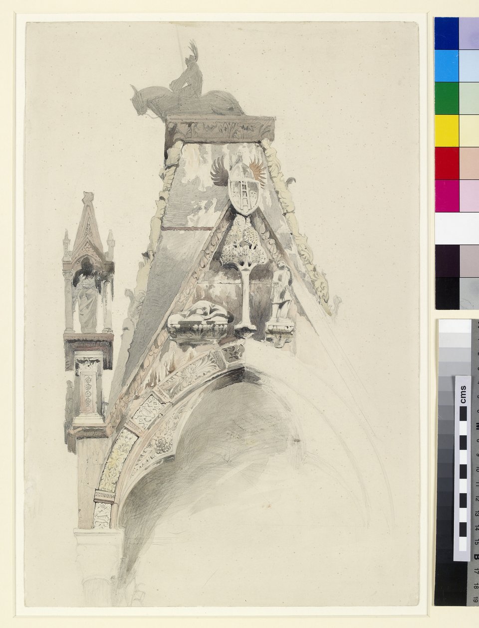 La tomba di Mastino II, Santa Maria Antica, Verona, XIX secolo da John Ruskin