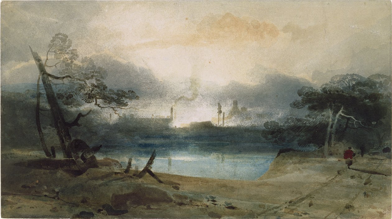 Bedlam Furnace vicino a Irongate, Shropshire da John Sell Cotman