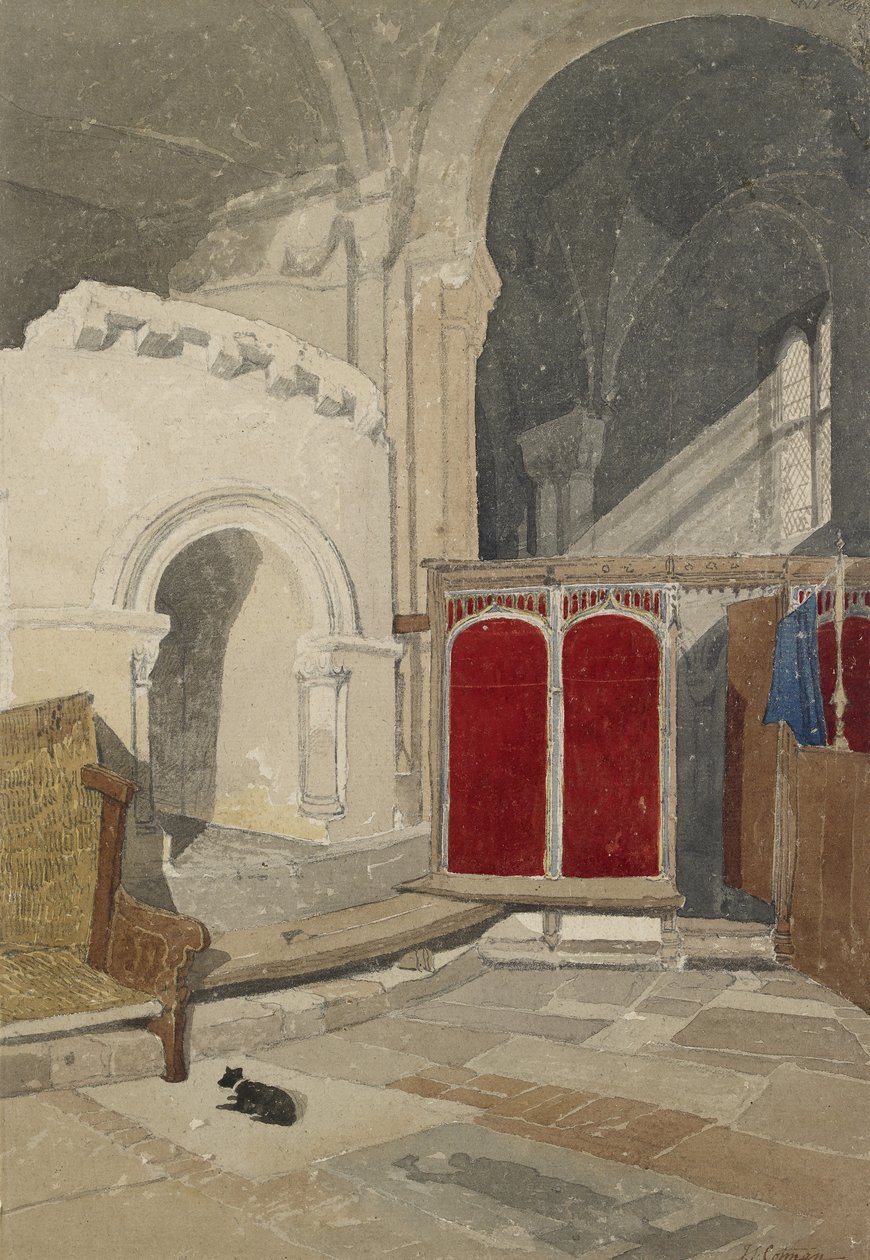 Interno della Cattedrale di Norwich, XIX secolo da John Sell Cotman