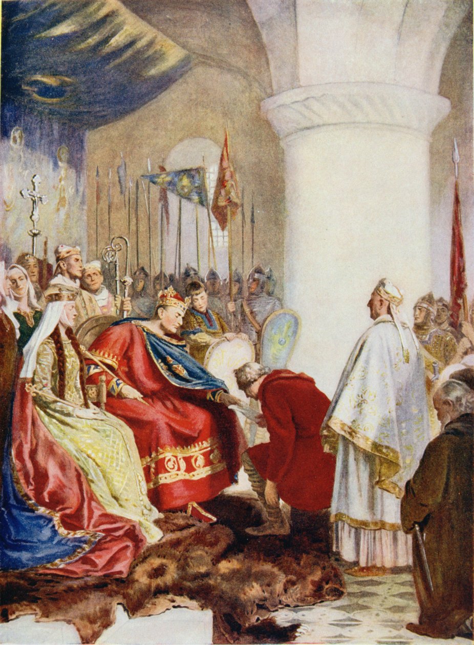 Guglielmo (1027-87) concede una carta alla Città di Londra, illustrazione da 