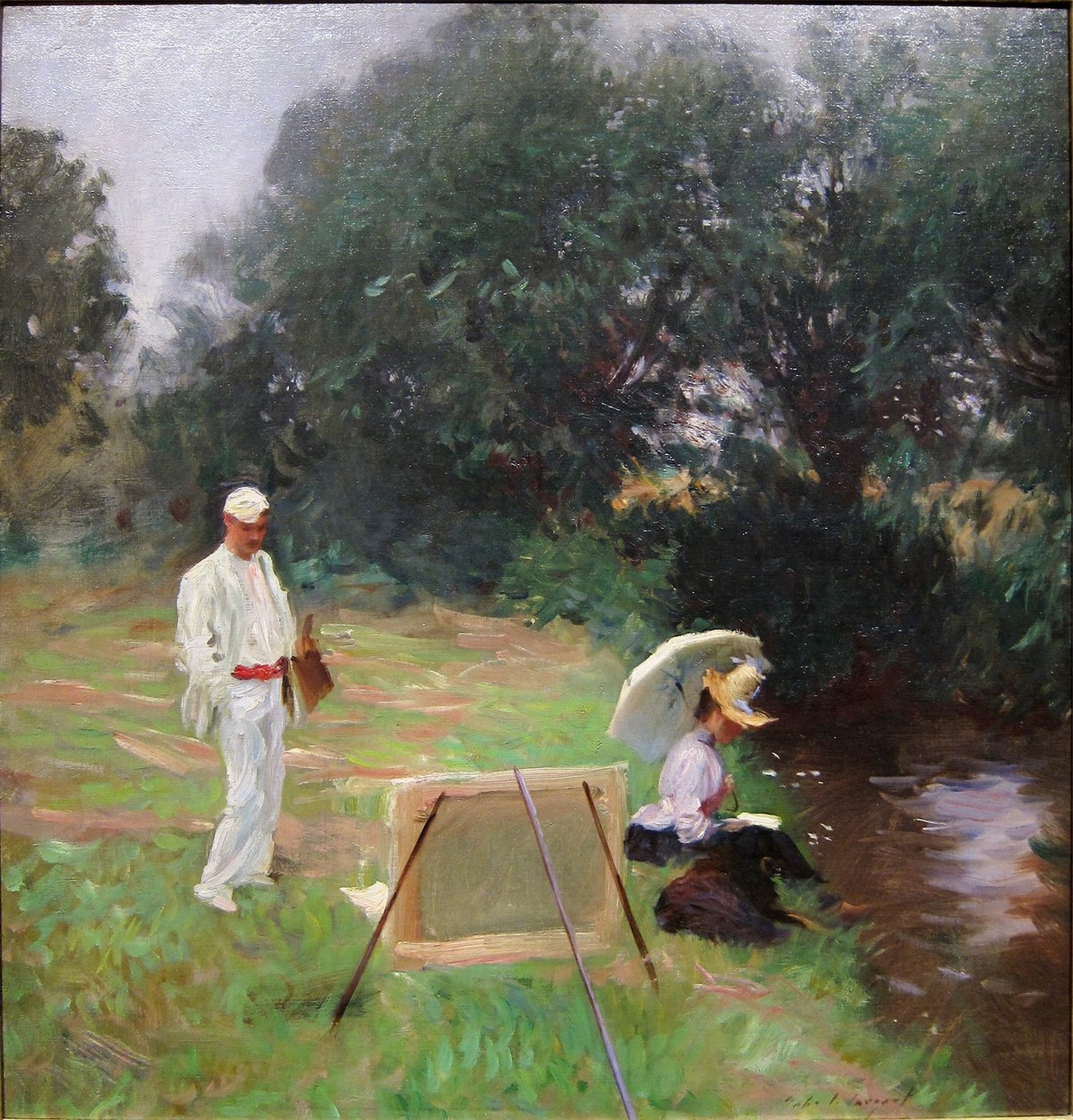 Dennis Miller Bunker che dipinge a Calcot da John Singer Sargent