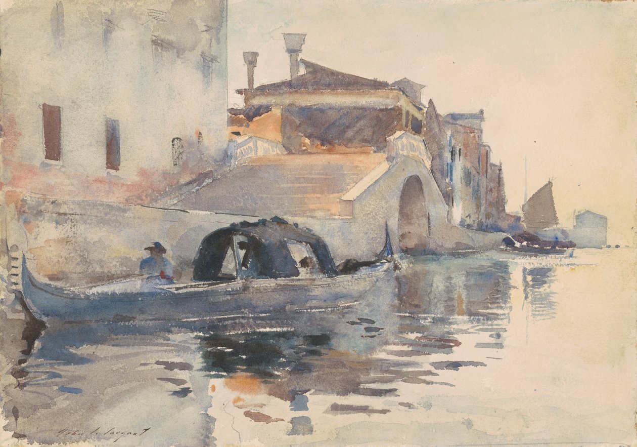 Scena del canale, Ponte Panada, Fondamenta Nuove, Venezia, c.1880-82 da John Singer Sargent