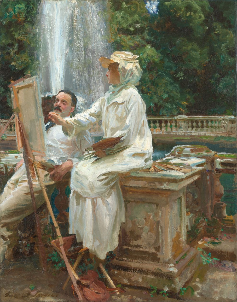 La fontana, Villa Torlonia, Frascati, Italia da John Singer Sargent