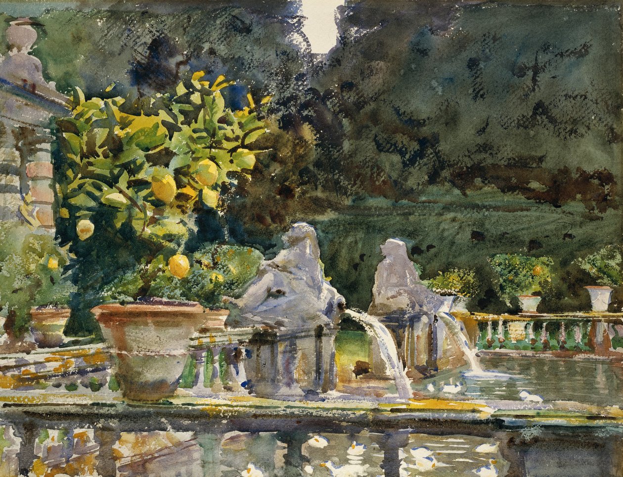 Villa di Marlia, Lucca - Una fontana da John Singer Sargent
