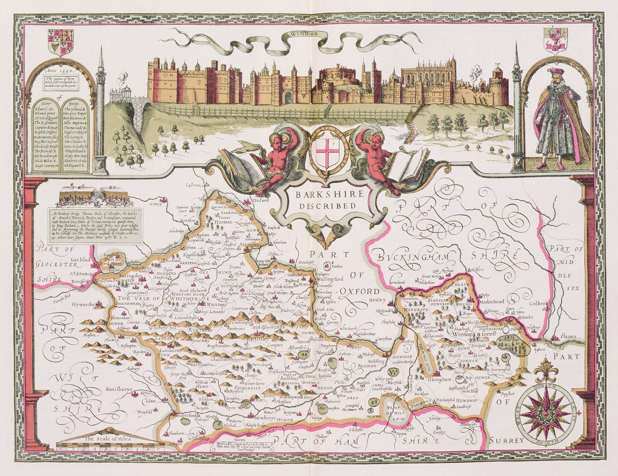 Berkshire, inciso da Jodocus Hondius (1563-1612) dal 