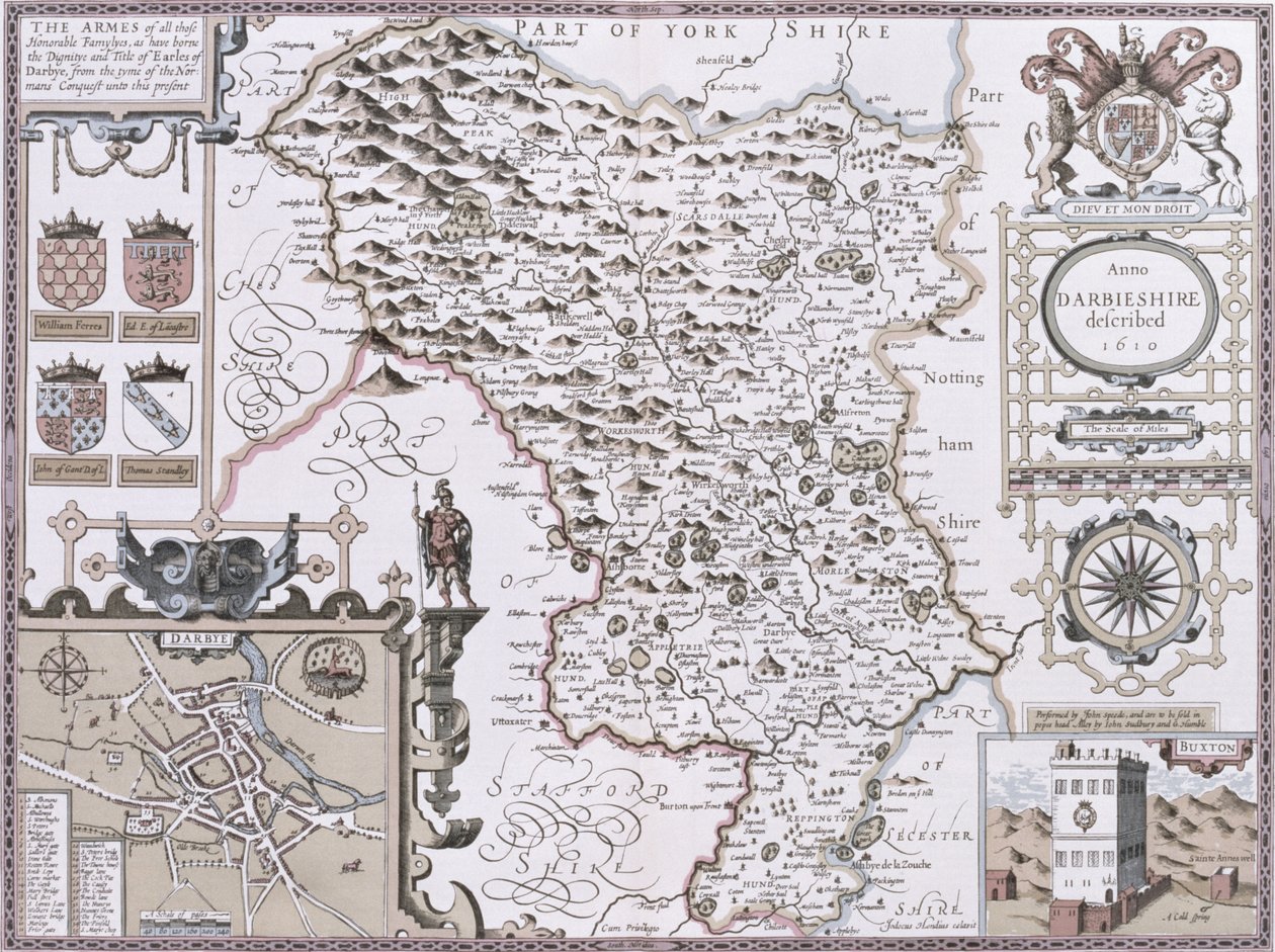 Darbieshire, inciso da Jodocus Hondius (1563-1612) da 