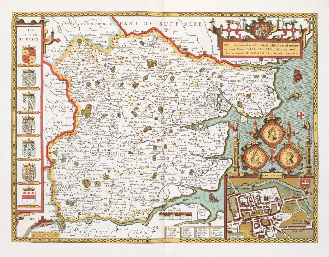 Essex, inciso da Jodocus Hondius da 