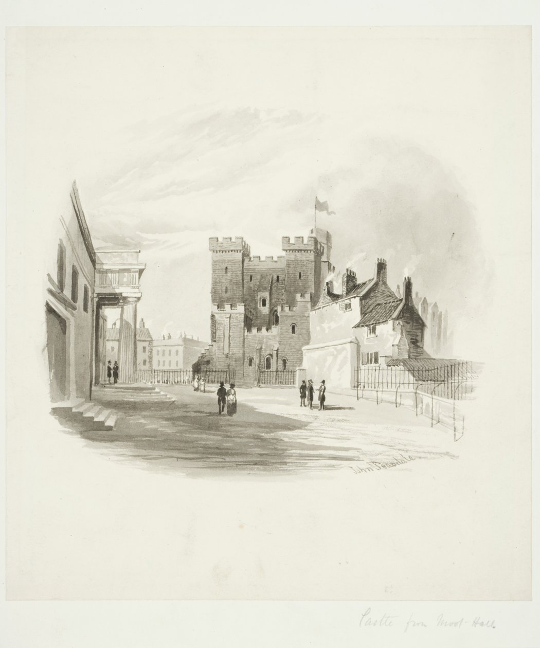 Il castello dalla Corte della Contea, Newcastle upon Tyne da John Teasdale