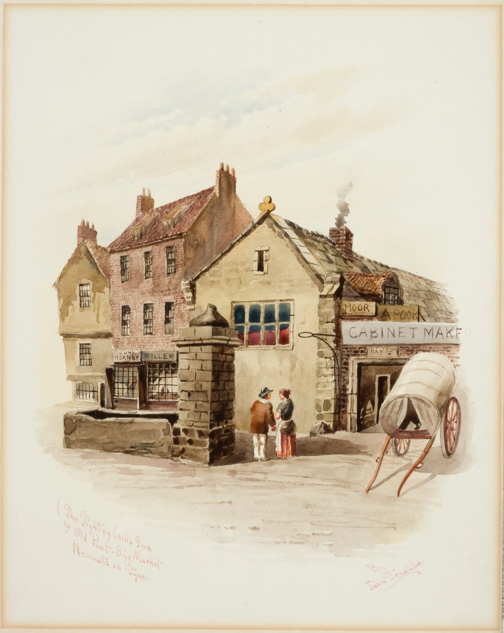 La locanda Fighting Cocks e Old Pant, Bigg Market, Newcastle upon Tyne da John Teasdale