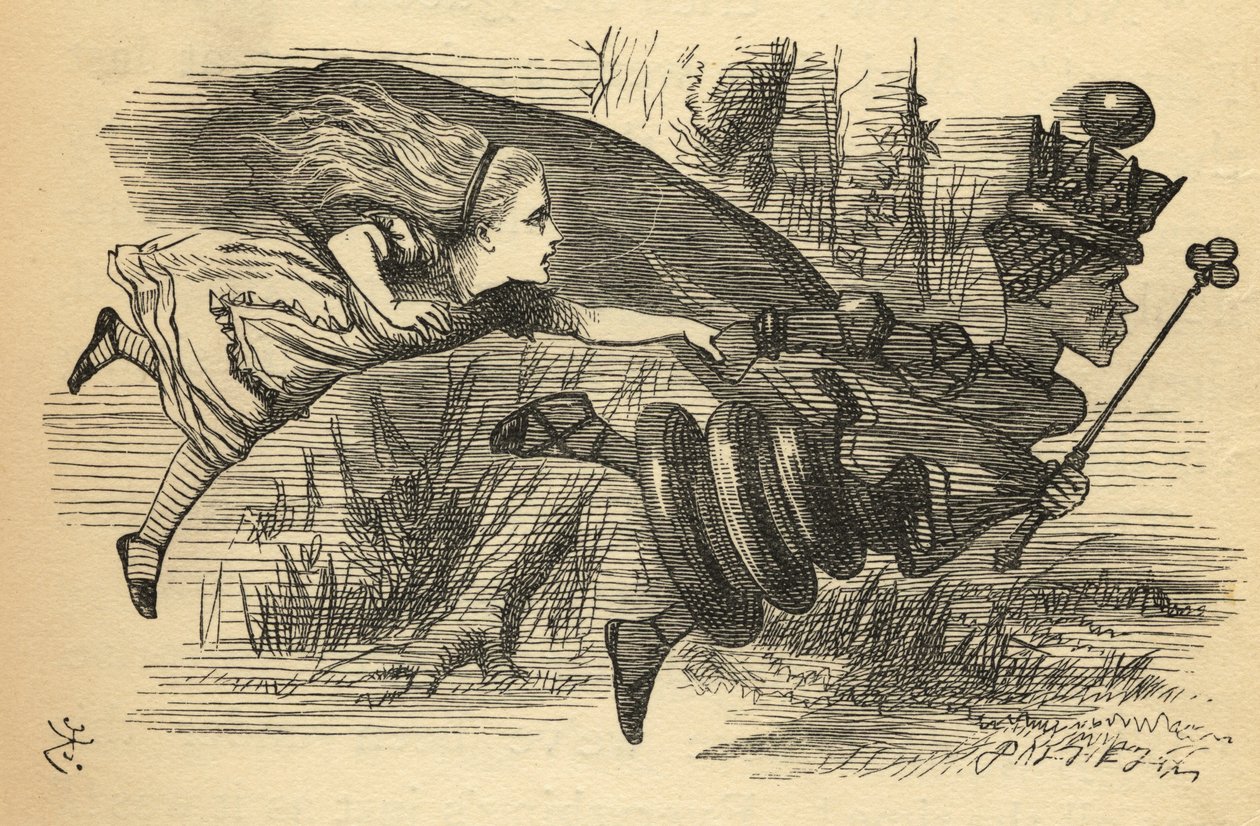 Alice e la Regina Rossa, illustrazione da 